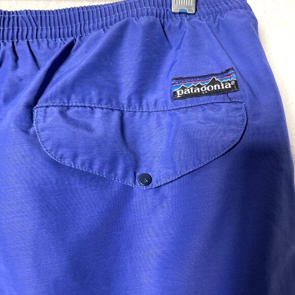 Vtg Patagonia Lightweight Nylon Hiking Pants Medium Blue Elastic Waist Menswear - Picture 1 of 7